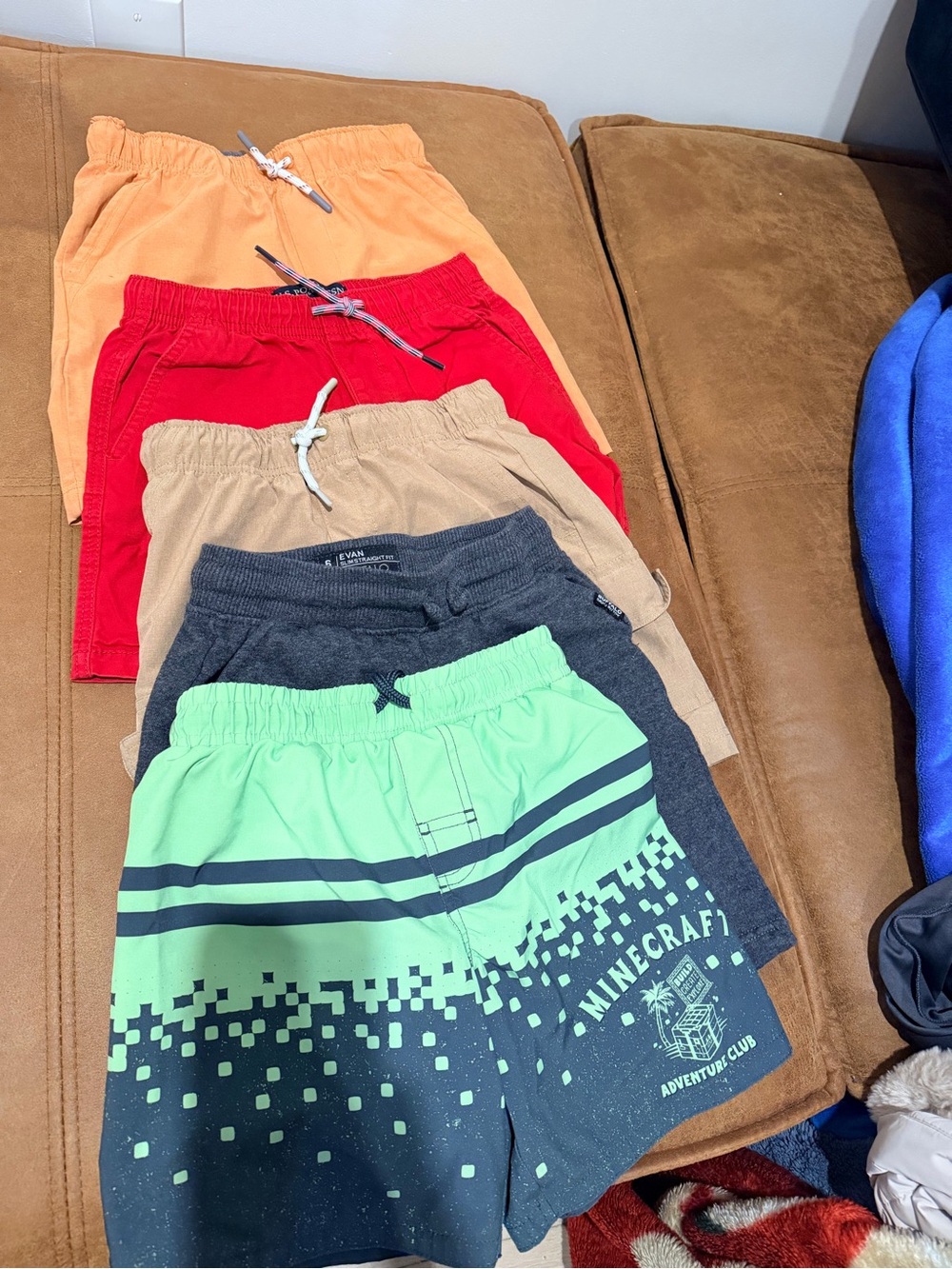 Kid lot, shorts Green Pixel-Print Kids Swim Shorts